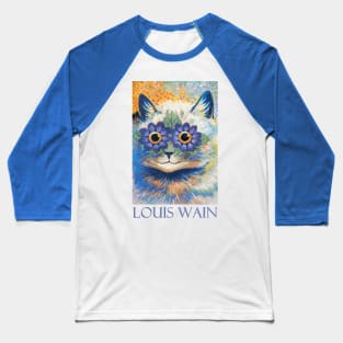 Cat with Daisy Eyes by Louis Wain Baseball T-Shirt